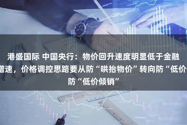 港盛国际 中国央行：物价回升速度明显低于金融总量增速，价格调控思路要从防“哄抬物价”转向防“低价倾销”